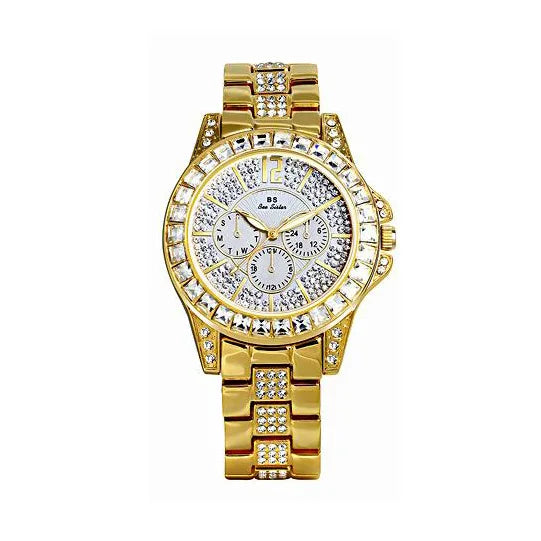 Top Brand Bs Bee Sister Women Watches Quartz Diamond Luxury Watch Fashion Wristwatch Crystal Jewelry Rose Gold Girls Watch
