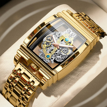 Gold Skeleton Men Watch