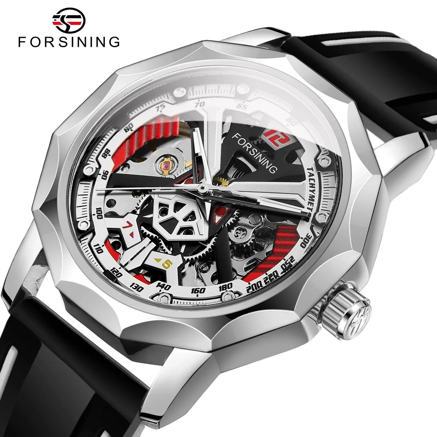 Luminous Mechanical Wrist Watch Forsining Factory Newest Men Reloj Para Hombre SkeletonWatches Custom logo