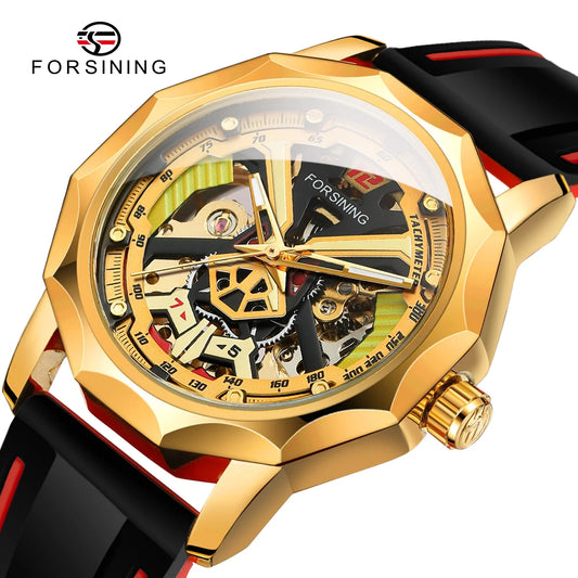 Luminous Mechanical Wrist Watch Forsining Factory Newest Men Reloj Para Hombre SkeletonWatches Custom logo