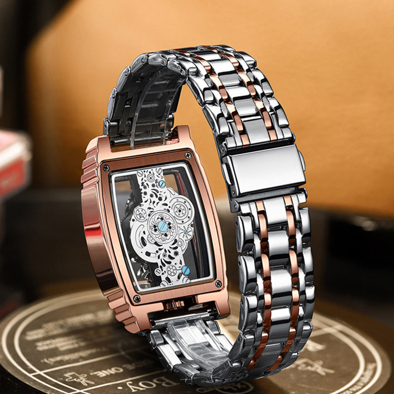 Gold Skeleton Men Watch