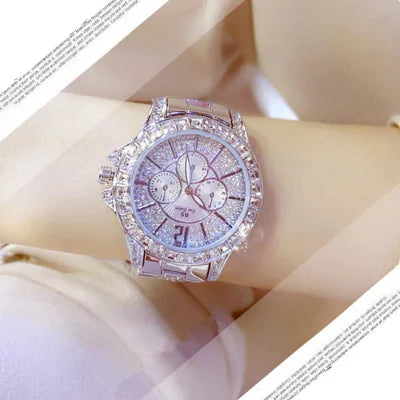 Top Brand Bs Bee Sister Women Watches Quartz Diamond Luxury Watch Fashion Wristwatch Crystal Jewelry Rose Gold Girls Watch