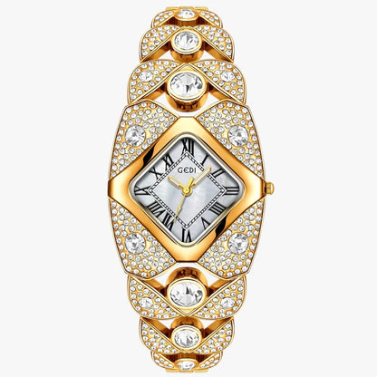 Aurelia Luxe | Gold & Diamond-Inspired Watch