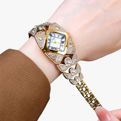 Aurelia Luxe | Gold & Diamond-Inspired Watch