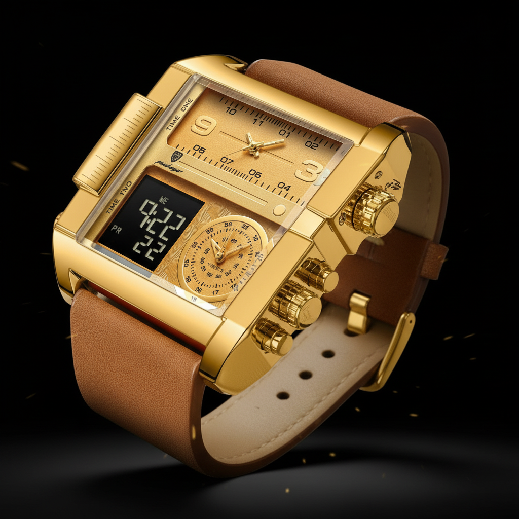 Vantage One | Gold Digital-Analog Watch