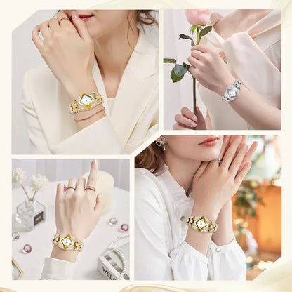 Aurelia Luxe | Gold & Diamond-Inspired Watch