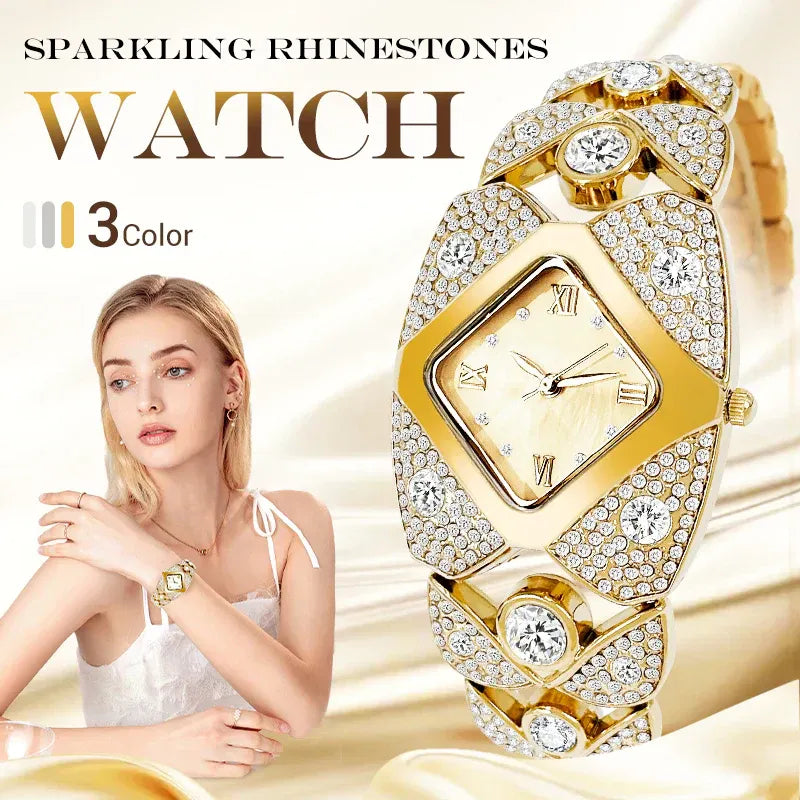 Aurelia Luxe | Gold & Diamond-Inspired Watch